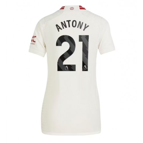 Fotballdrakt Dame Manchester United Antony #21 Tredjedrakt 2023-24 Kortermet